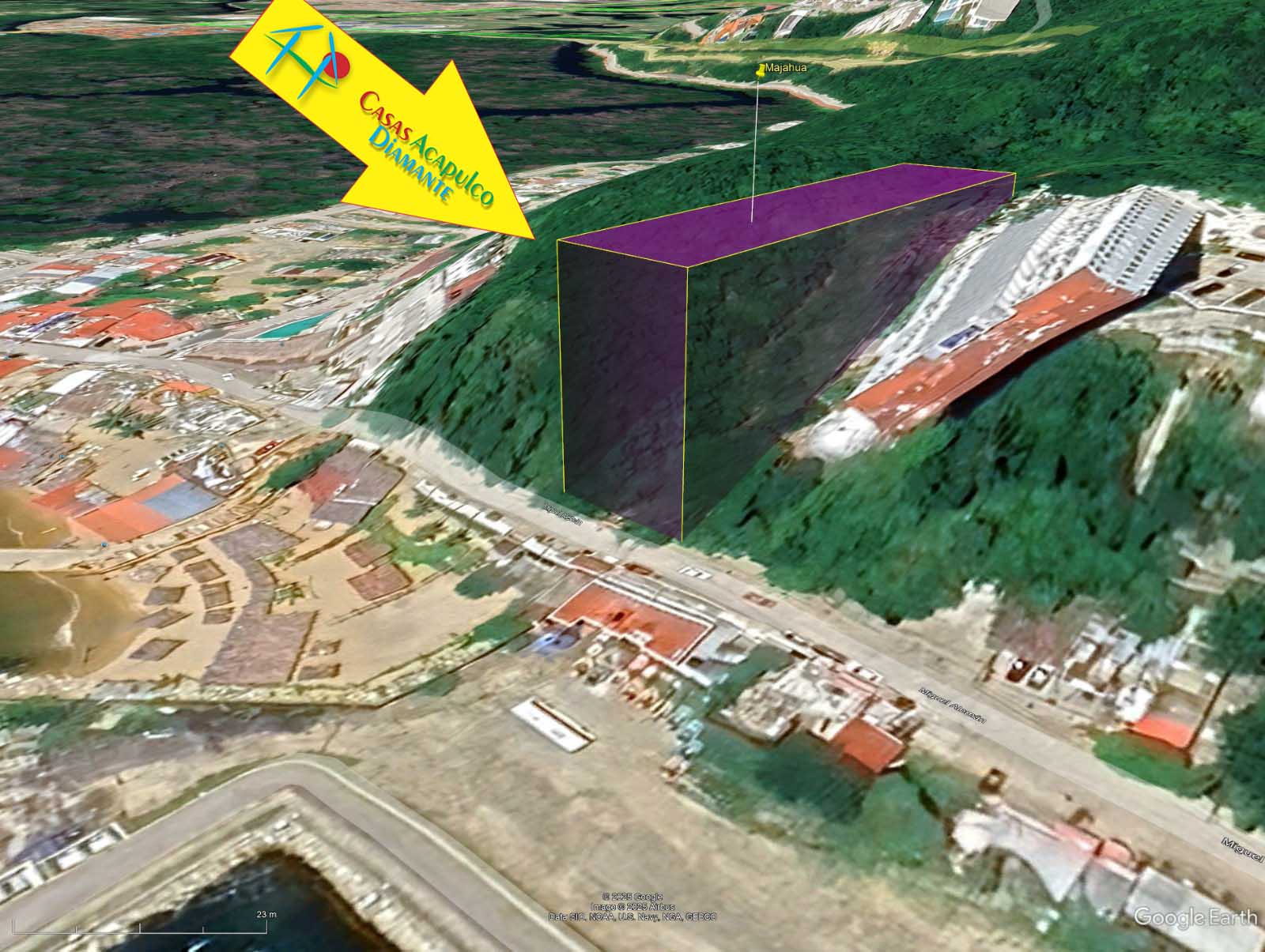 Terreno Puerto Marqués Majahua 10 - Vista aérea 3